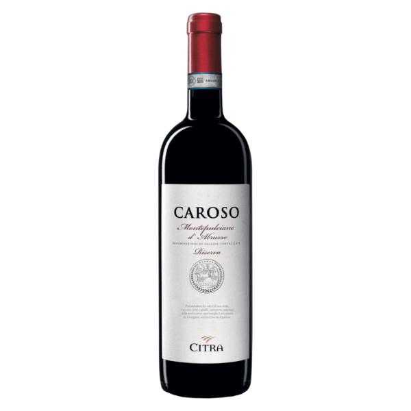 צ'יטרה קרוסו (אברוצו) – Citra Caroso Montepulciano d'Abruzzo Riserva יין צ'יטרה קרוסו (Caroso) הוא יין הדגל היוקרתי של יקב צ'יטרה, המגיע מאזור אברוצו (Abruzzo) שבמרכז איטליה. היין מופק מ-100% ענבי מונטפולצ'אנו שנבחרו בקפידה מהכרמים האיכותיים ביותר של היקב, השוכנים בין הרי האפנינים לים האדריאטי. יין זה נושא את הסיווג היוקרתי Riserva, המעיד על תהליך יישון ארוך ומוקפד בחביות עץ אלון, המעניק לו מורכבות, עומק ומרקם קטיפתי יוצא דופן. ה-Caroso הוא יין בעל נוכחות מרשימה, המשלב בין העוצמה של הפרי האיטלקי לבין אלגנטיות של יישון מסורתי. זהו יין למביני עניין המחפשים חוויה עשירה ומלטפת, המייצגת את פסגת האיכות של אזור אברוצו. הוא מהווה בחירה מושלמת לארוחות ערב חגיגיות, כמתנה יוקרתית, או כליווי למנות בשריות עשירות במיוחד.