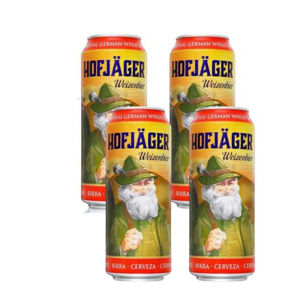 הופייגר חיטה – Hofjäger Weizen בירה הופייגר חיטה (Hofjäger Weizen) היא בירת חיטה גרמנית קלאסית ולא מסוננת, המיוצרת בסגנון ה"הפוויזן" (Hefeweizen) המסורתי. הבירה מבושלת בגרמניה בהתאם לחוק טוהר הבירה הנוקשה, תוך שימוש באחוז גבוה של לתת חיטה ובשמרים ייחודיים המעניקים לה את המראה המעורפל ואת עושר הטעמים האופייני. זהו משקה המשלב בין רעננות קיצית למרקם קרמי ומלא, מה שהופך אותה לאחת הבירות האהובות והפופולריות ביותר. ה-Hofjäger Weizen מאופיינת בצבע ענברי-זהוב עמוק ובארומות פירותיות ומתובלות. זוהי בירה חיונית ומלאת חיים, המציעה חוויית שתייה מהנה המאזנת בין מתיקות מעודנת לחמיצות קלה ומרעננת. היא אידיאלית לחובבי בירות חיטה שמחפשים את הטעם הגרמני האותנטי במחיר נגיש ובאיכות ללא פשרות.